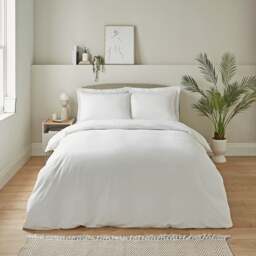 Super Soft Microfibre Plain Duvet Cover and Pillowcase Set - thumbnail 1