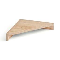 Ainsley Oak Effect Corner Wall Shelf - thumbnail 2