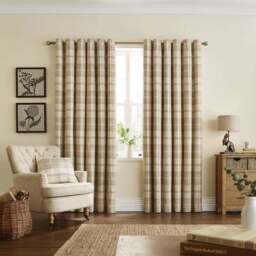 Highland Check Eyelet Curtains - thumbnail 2