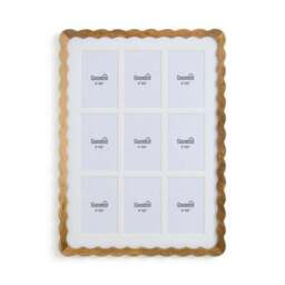 Mango Wood Wiggle 9 Aperture Multi Photo Frame - thumbnail 2
