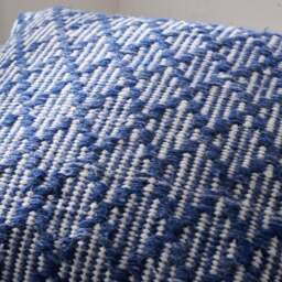 Set of 3 Denim Blue Ikat Square Scatter Cushions - thumbnail 4