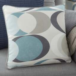 Sander Geometric Cotton Square Filled Cushion