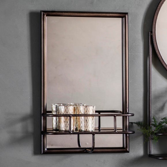 Cedar & Sage Millbury Rectangle Wall Mirror with Shelf - image 1