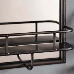 Millbury Rectangle Wall Mirror with Shelf - thumbnail 2