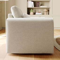 Abel Vintage Soft Chenille Snuggle Chair - thumbnail 3