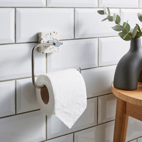 Terrazzo Natural Toilet Roll Holder - image 1