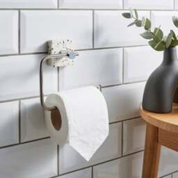 Terrazzo Natural Toilet Roll Holder - thumbnail 1