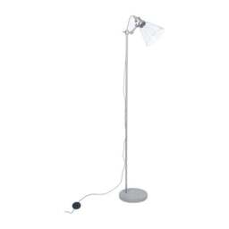 Chaplin Concrete & Brushed Chrome Reading Floor Lamp - thumbnail 2