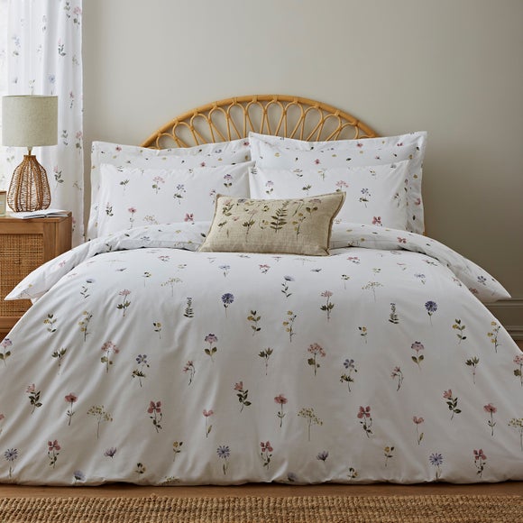 Pressed Floral 100% Cotton Duvet Cover & Pillowcase Set - image 1