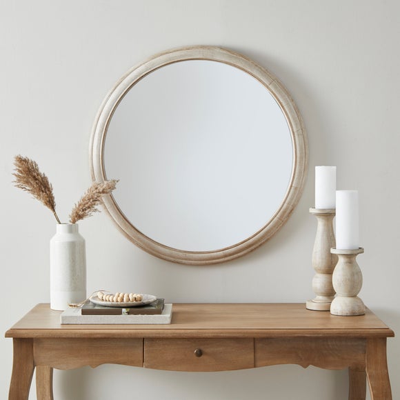 Churchgate Painted Oak Effect Round Wall Mirror - image 1