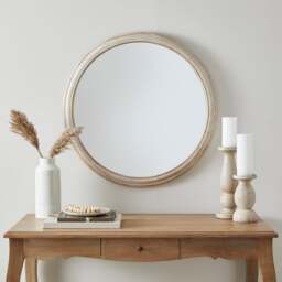 Churchgate Painted Oak Effect Round Wall Mirror - thumbnail 1