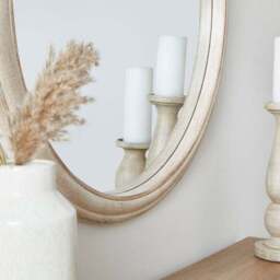 Churchgate Painted Oak Effect Round Wall Mirror - thumbnail 4