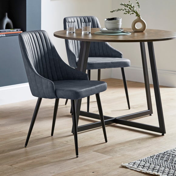Shea Set of 2 Dining Chairs, Faux Leather - image 1