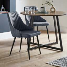 Shea Set of 2 Dining Chairs, Faux Leather