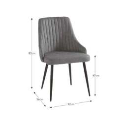 Shea Set of 2 Dining Chairs, Faux Leather - thumbnail 5