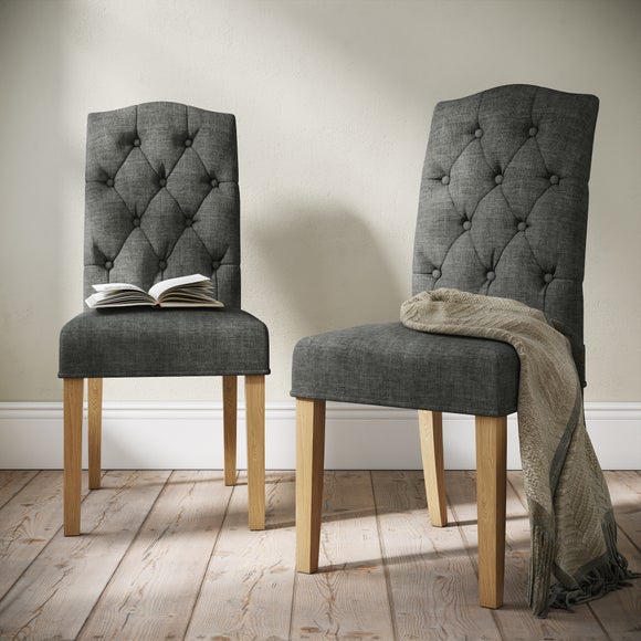 Normandy Set of 2 Chelsea Dining Chairs, Fabric - image 1