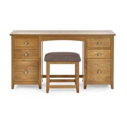 Jenkins Twin Dressing Table and Stool, Oak - thumbnail 3