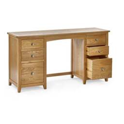 Jenkins Twin Dressing Table and Stool, Oak - thumbnail 5