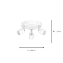 EGLO Essentials Stecci-E 3 Light Adjustable Semi Flush Spotlight - thumbnail 4