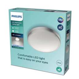 Philips Doris Cool White Integrated LED Bathroom Flush Ceiling Light