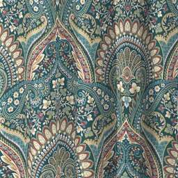Palais Teal 168 x 183cm Pencil Pleat Curtains With Tie Backs - thumbnail 3