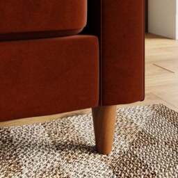 Zoe Casual Sit Velvet 3 Seater Sofa Bed - thumbnail 4