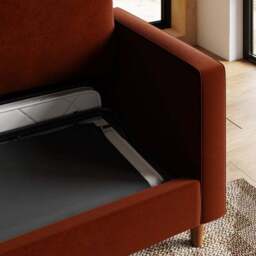 Zoe Casual Sit Velvet 3 Seater Sofa Bed - thumbnail 3