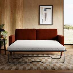 Zoe Casual Sit Velvet 3 Seater Sofa Bed - thumbnail 1