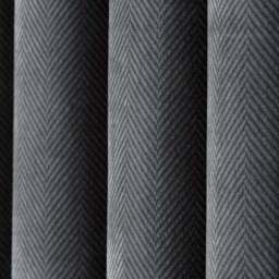 Soft Chenille Herringbone Eyelet Curtains - thumbnail 3