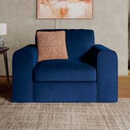 Abel Matte Velvet Snuggle Chair - thumbnail 1