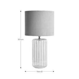 Christine Ribbed Glass Table Lamp - thumbnail 5