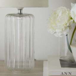 Christine Ribbed Glass Table Lamp - thumbnail 3