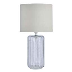 Christine Ribbed Glass Table Lamp - thumbnail 4