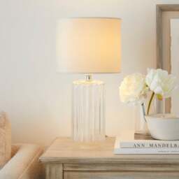 Christine Ribbed Glass Table Lamp - thumbnail 1
