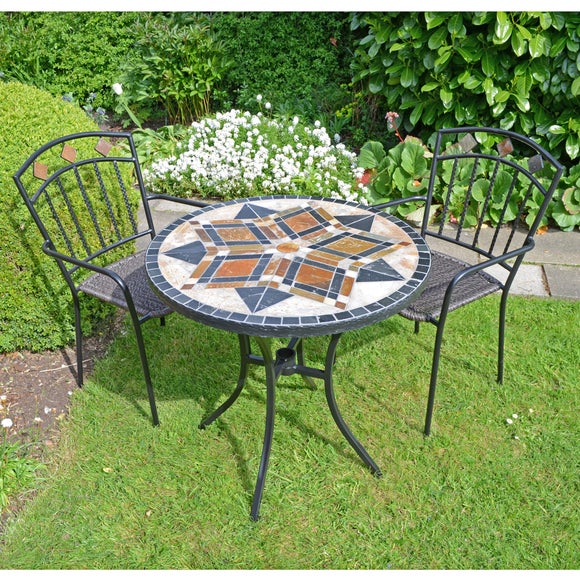 Dallas 76cm Bistro Table Set with 2 Mayfield Chairs - image 1