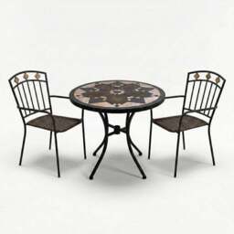 Dallas 76cm Bistro Table Set with 2 Mayfield Chairs - thumbnail 2