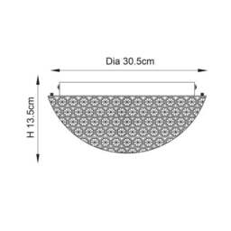 Vogue 3 Light Chryla Crystal Bathroom Flush Ceiling Light - thumbnail 6