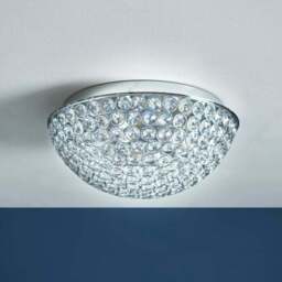 Vogue 3 Light Chryla Crystal Bathroom Flush Ceiling Light - thumbnail 2