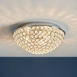 Vogue 3 Light Chryla Crystal Bathroom Flush Ceiling Light - thumbnail 1