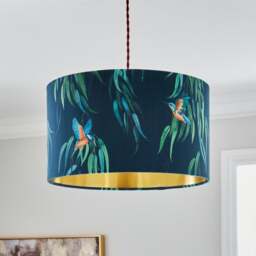 Kingfisher Drum Lamp Shade - thumbnail 1