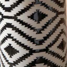 Chirala Tall Ikat Ceramic and Velvet Table Lamp - thumbnail 4