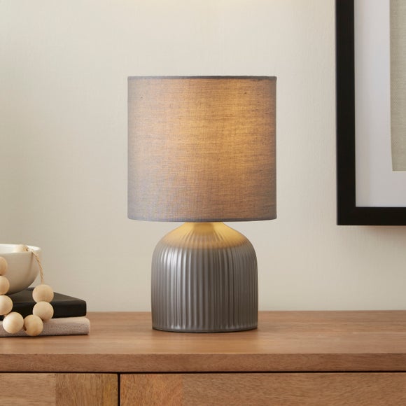 Hebe Ribbed Ceramic Table Lamp - image 1