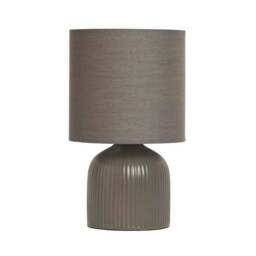 Hebe Ribbed Ceramic Table Lamp - thumbnail 4
