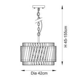 Vogue Diana 3 Light Adjustable Chandelier - thumbnail 6