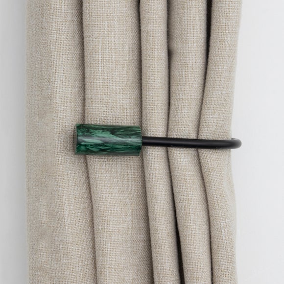 Marble Matt Black Curtain Holdbacks - image 1