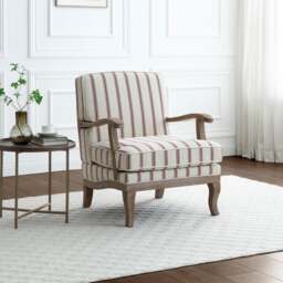 Esme Woven Folkstone Stripe Occasional Chair - thumbnail 1