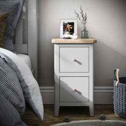 Bromley II 2 Drawer Slim Bedside Table