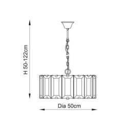 Vogue Corala 8 Light Adjustable Pendant Light - thumbnail 6