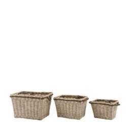 Cedar & Sage Set of 3 Aspen Woven Log Baskets - thumbnail 5