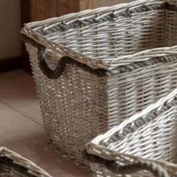 Cedar & Sage Set of 3 Aspen Woven Log Baskets - thumbnail 2